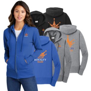 Royalty Gymnastics Ladies Full-Zip Hooded Sweatshirt with Logo 2