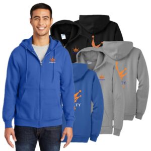 Royalty Gymnastics Full-Zip Unisex Hooded Sweatshirt with Logo 2