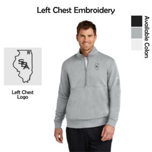 SBA Raiders Adult Nike Club Fleece Sleeve Swoosh 1/2-Zip