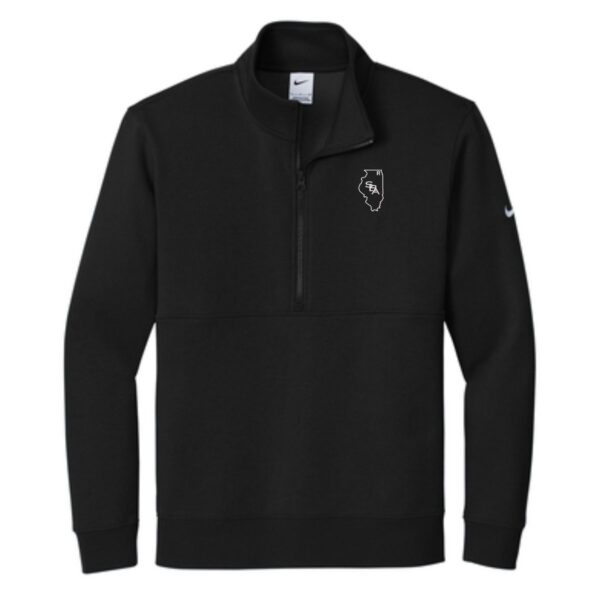 SBA Raiders Adult Nike Club Fleece Sleeve Swoosh 1/2-Zip - Image 2