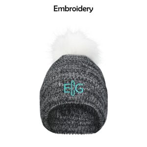 ECG Faux Fur Pom Beanie