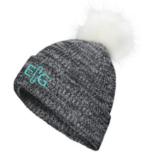 ECG Faux Fur Pom Beanie