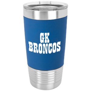 Genoa-Kingston Broncos 20 oz. Tumbler with Silicone Grip & Clear Lid