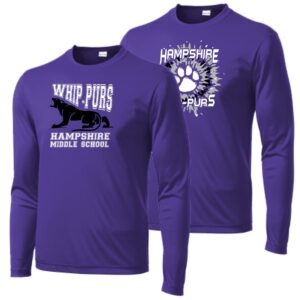 Hampshire Middle School Adult & Youth Performance Long Sleeve Tee