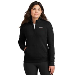 MCHS Wrestling Nike Ladies Club Fleece Sleeve Swoosh 1/2-Zip