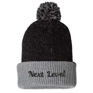 Next Level Counseling & Wellness Speckled Pom-Pom Cuffed Beanie