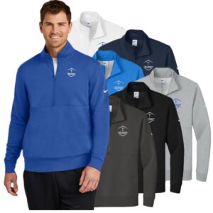 Zion Spiritwear Adult Nike Club Fleece Sleeve Swoosh 1/2-Zip