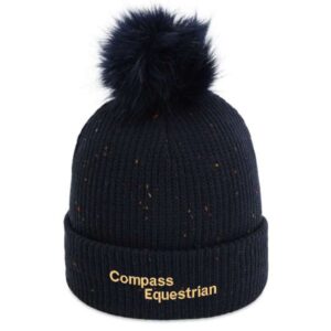 Compass Equestrian Cuffed Beanie with Pom-Pom