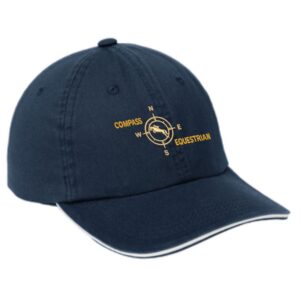 Compass Equestrian Cap with Striped Closure