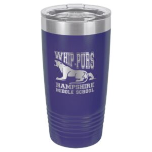 Hampshire Middle School Tumbler with Clear Lid