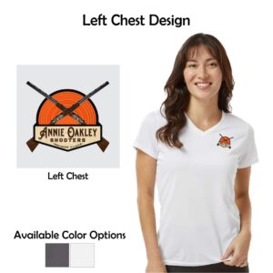 Annie Oakley Shooters Ladies Performance V-Neck T-Shirt