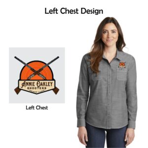 Annie Oakley Shooters Ladies Slub Chambray Shirt