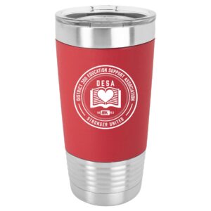 DESA 20 oz. Tumbler with Silicone Grip & Clear Lid