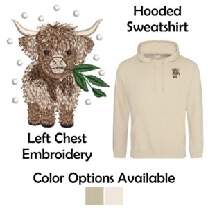 01 Highland Cow College Hoodie