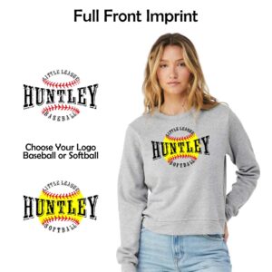 Huntley Little League Ladies BELLA+CANVAS Crewneck Sweatshirt