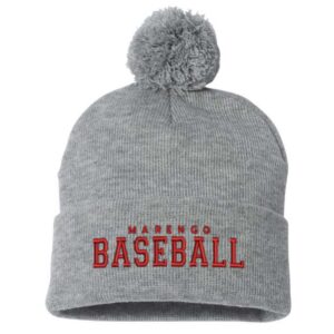 Marengo Union Youth Baseball Cuffed Beanie with Pom-Pom