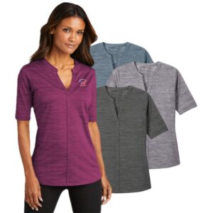 McHenry Co. Clerk of Court Ladies Stretch Heather Open Neck Top