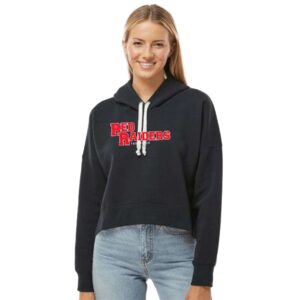 Red Raiders Fastpitch Softball Ladies Crop Hooded Sweatshirt
