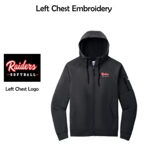 Red Raiders Fastpitch Softball Nike Full-Zip Fleece Hoodie