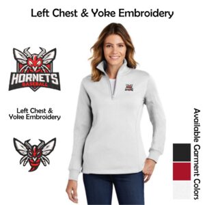 Hornets Baseball Ladies 1/4-Zip Sweatshirt