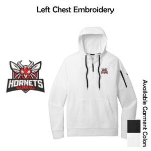 Hornets Baseball Adult Nike 1/4-Zip Fleece Hoodie