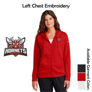 Hornets Baseball Ladies Nike Full-Zip Hoodie