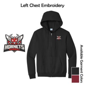 Hornets Baseball Adult & Youth Full-Zip Hooded Sweatshirt
