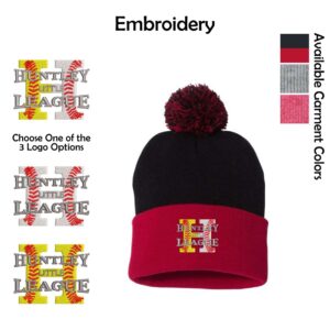 Huntley Little League Beanie with Pom-Pom