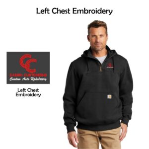 Cassin Customizing Heavyweight Hooded Zip Mock Sweatshirt