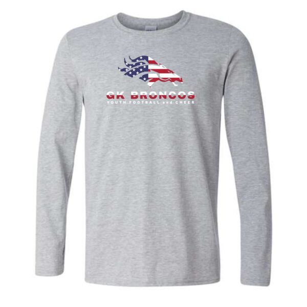 Genoa-Kingston Broncos Adult & Youth Long Sleeve T-Shirt - Image 3