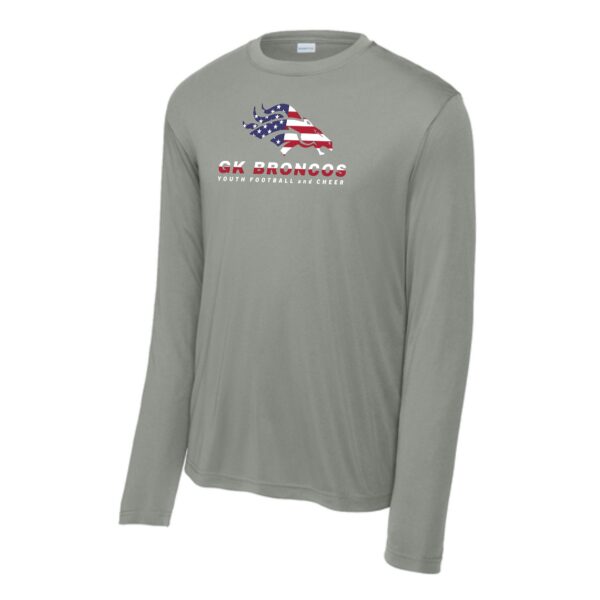 Genoa-Kingston Broncos Adult & Youth Performance Long Sleeve Tee - Image 2