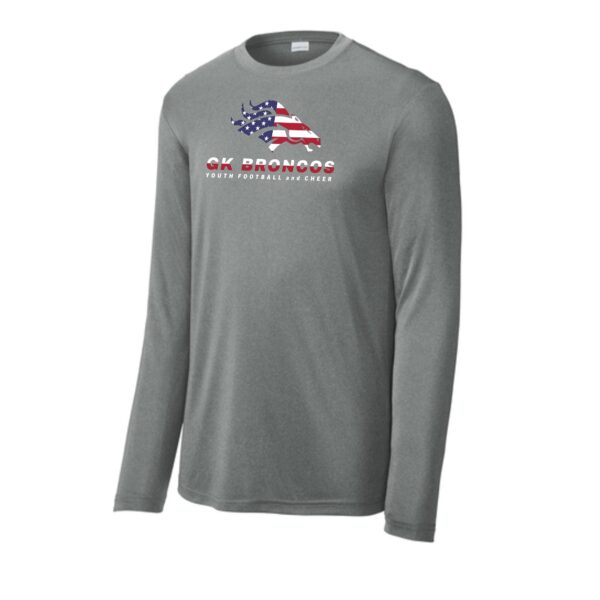 Genoa-Kingston Broncos Adult & Youth Performance Long Sleeve Tee - Image 3