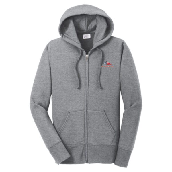 Genoa-Kingston Broncos Ladies Full-Zip Hooded Sweatshirt - Image 4