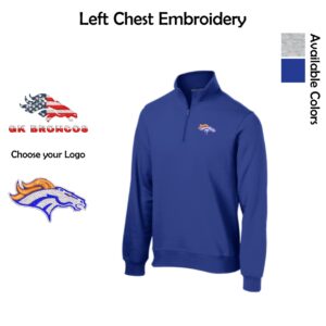 Genoa-Kingston Broncos Adult 1/4-Zip Sweatshirt