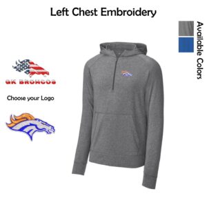 Genoa-Kingston Broncos Adult 1/2-Zip Hoodie