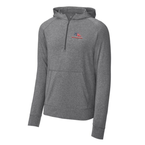 Genoa-Kingston Broncos Adult 1/2-Zip Hoodie - Image 2