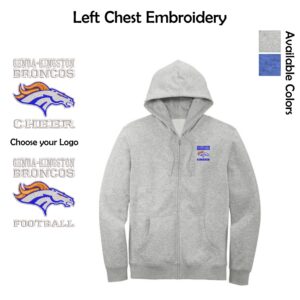 Genoa-Kingston Broncos Adult & Youth Fleece Full-Zip Hoodie