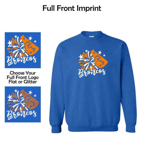 Genoa-Kingston Broncos Cheer Adult & Youth Crewneck Sweatshirt