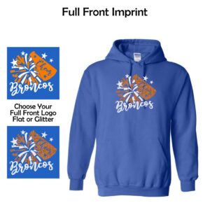 Genoa-Kingston Broncos Cheer Adult & Youth Hooded Sweatshirt