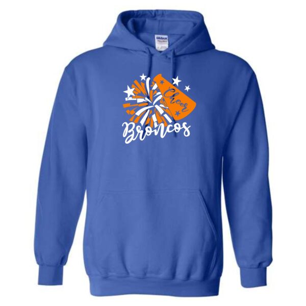 Genoa-Kingston Broncos Cheer Adult & Youth Hooded Sweatshirt - Image 2
