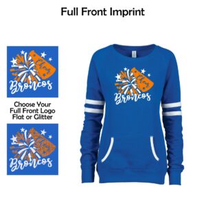 Genoa-Kingston Broncos Cheer Ladies Varsity Crewneck Pullover