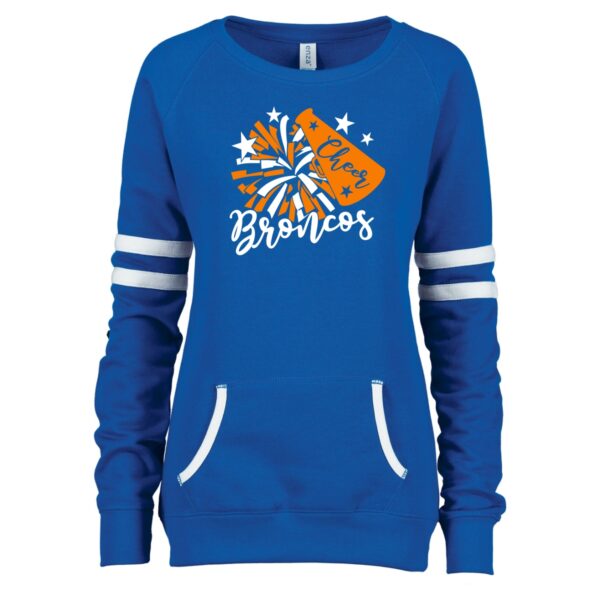 Genoa-Kingston Broncos Cheer Ladies Varsity Crewneck Pullover - Image 2