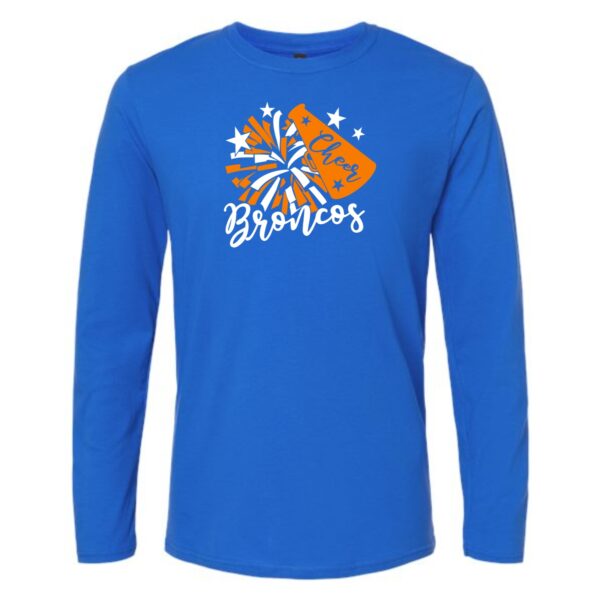 Genoa-Kingston Broncos Cheer Adult & Youth Long Sleeve T-Shirt - Image 2