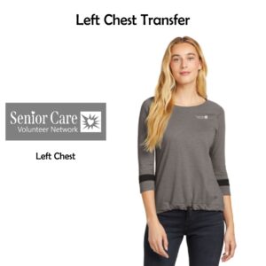 Senior Care Volunteer Network Ladies Tri-Blend 3/4-Sleeve Tee