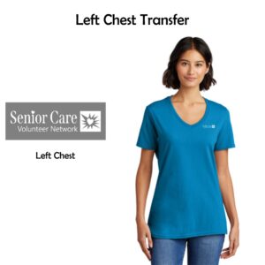 Senior Care Volunteer Network Ladies Core Cotton V-Neck Tee