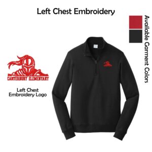 Canterbury Elementary Adult Fleece 1/4-Zip Pullover Sweatshirt