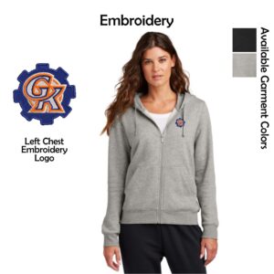 Genoa Kingston Booster Club Embroidered Ladies Nike Full-Zip Hoodie