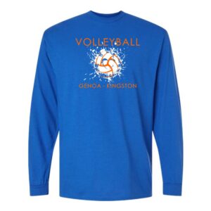 Genoa Kingston Booster Club Volleyball Adult Long Sleeve T-Shirt