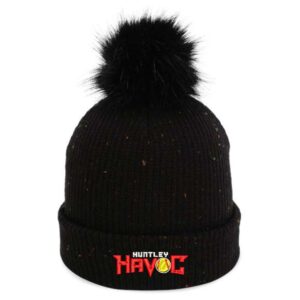 Huntley Havoc Softball Cuffed Beanie with Pom-Pom