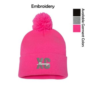 MCHS Cross Country Solid Cuffed Beanie with Pom-Pom